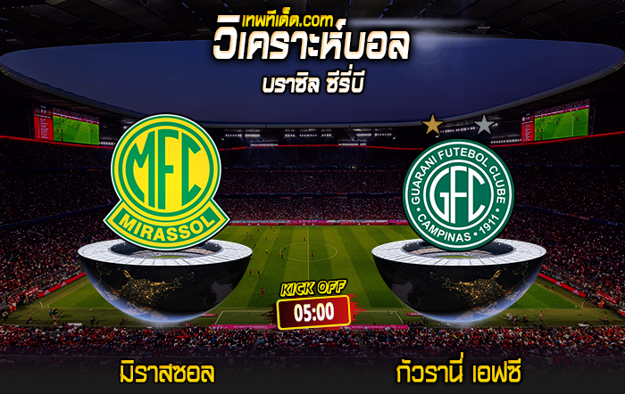 Score 2024-6-4 มิราสซอล vs กัวรานี่ เอฟซี